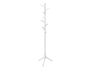 Loveliving Furniture Solid Wood Coat Rack with 8 Hooks - White Solid Wood Coat Rack with 8 Hooks - White