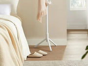Loveliving Furniture Solid Wood Coat Rack with 8 Hooks - White Solid Wood Coat Rack with 8 Hooks - White