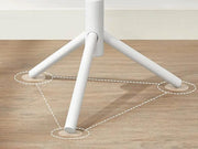 Loveliving Furniture Solid Wood Coat Rack with 8 Hooks - White Solid Wood Coat Rack with 8 Hooks - White