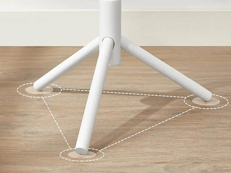 Loveliving Furniture Solid Wood Coat Rack with 8 Hooks - White Solid Wood Coat Rack with 8 Hooks - White