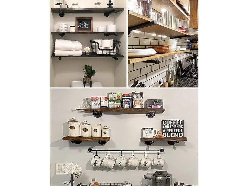 Pipe Shelf Brackets for DIY Floating Shelves-Set of 6 – view 4