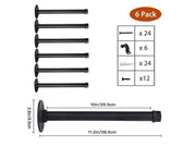 Pipe Shelf Brackets for DIY Floating Shelves-Set of 6 – view 5