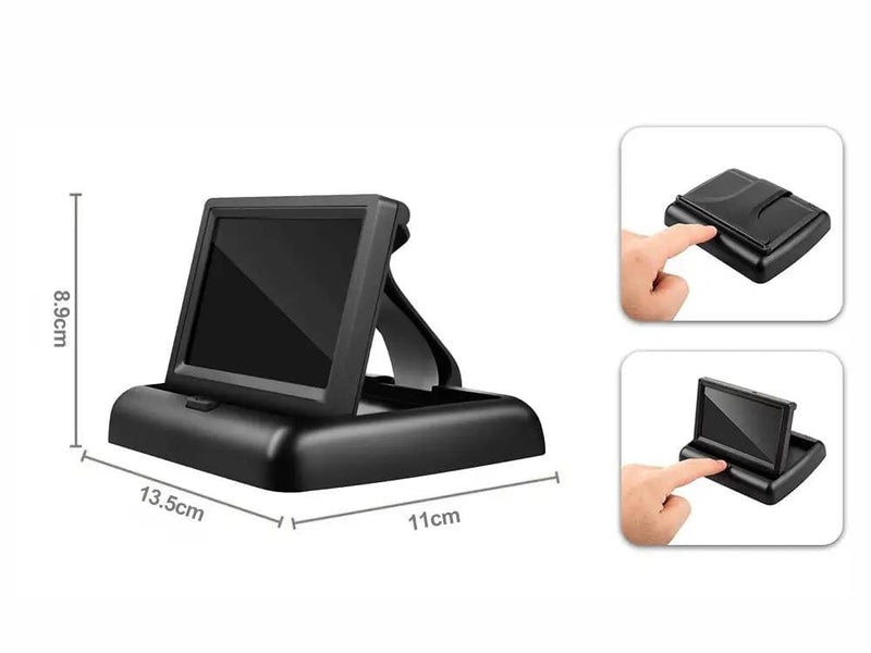 Loveliving Kids & Baby Foldable Car Baby Monitor Foldable 1080P Wireless Car Baby Monitor Night Vision