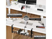 Loveliving Furniture 40cm Under Desk Cable Management Rack 40cm Under Desk Cable Management Rack