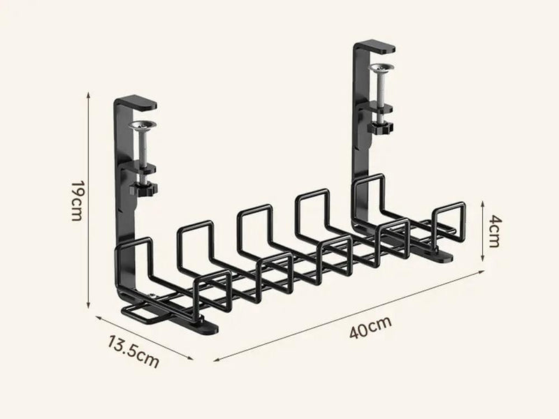 Loveliving Furniture 40cm Under Desk Cable Management Rack 40cm Under Desk Cable Management Rack