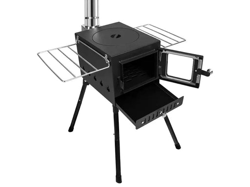 Loveliving Outdoor & Camping Portable Camping Wood Stove-Small Compact Portable Folding Camping Wood Stove Shelves