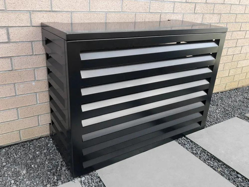 2mm Thickness Aluminium Heat Pump Cover- Black-Small – view 2