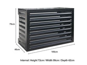 2mm Thickness Aluminium Heat Pump Cover- Black-Small – view 10