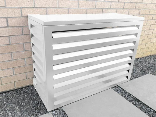 Loveliving 2mm Thickness Aluminium Heat Pump Cover- White-Small 2mm Thickness Aluminium Heat Pump Cover- White-Small