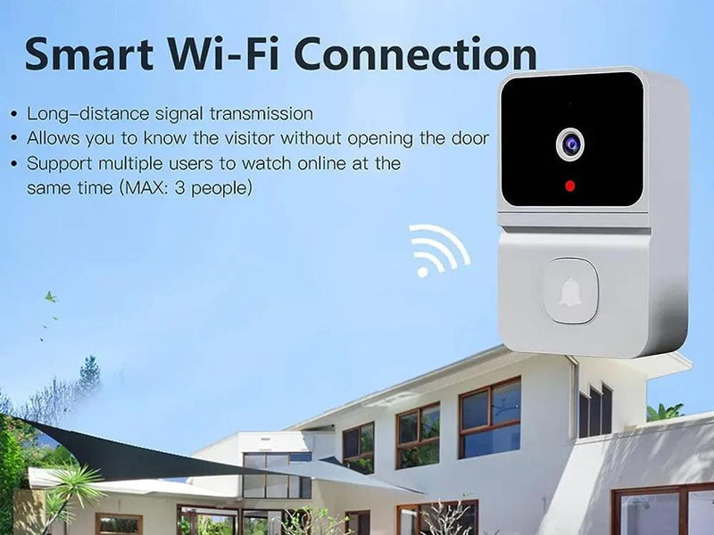 Loveliving Home & Living Wireless Doorbell Camera-White Wireless Doorbell Camera-White