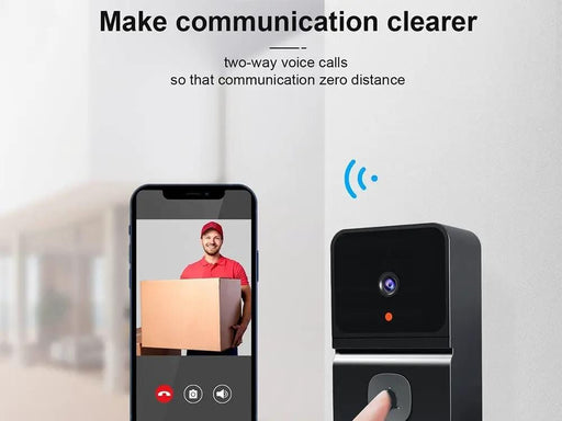 Loveliving Home & Living Wireless Doorbell Camera-Black Wireless Doorbell Camera-Black