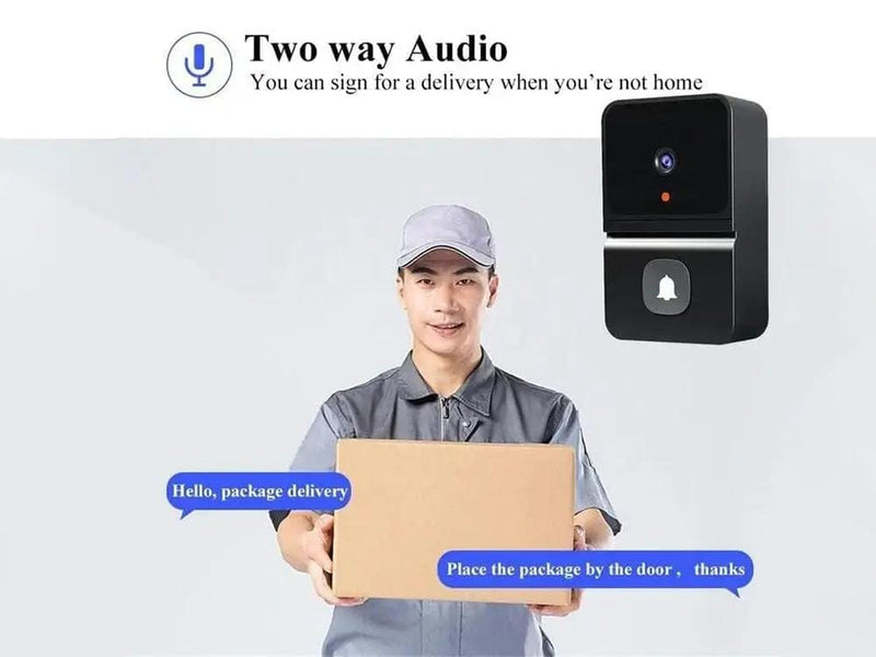 Loveliving Home & Living Wireless Doorbell Camera-Black Wireless Doorbell Camera-Black