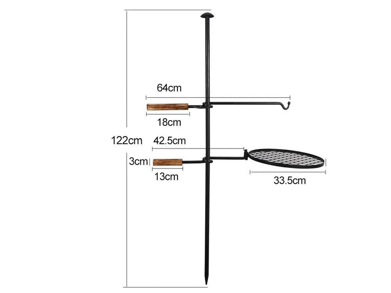 Heavy Duty Swivel Campfire Cooking Grill Grate – view 7