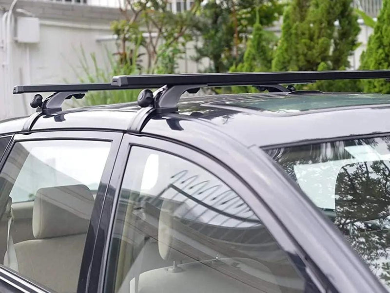 Loveliving Car Rack Universal Cross Bars Roof Rack-Black Universal Roof Rack Cross Bars Black 70 Kg Capacity