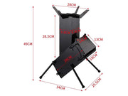 Loveliving Outdoor & Camping Camp Rocket Stove Loveliving Camp Rocket Stove Portable Collapsible