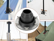 Loveliving Outdoor & Camping Tent Stove Jack Kit-Black Loveliving Tent Stove Jack Kit Silicone Stainless