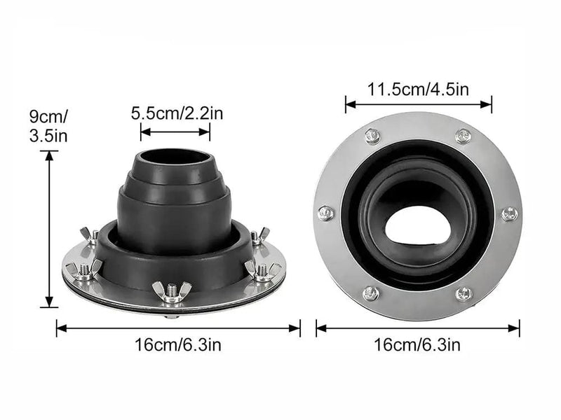 Loveliving Outdoor & Camping Tent Stove Jack Kit-Black Loveliving Tent Stove Jack Kit Silicone Stainless