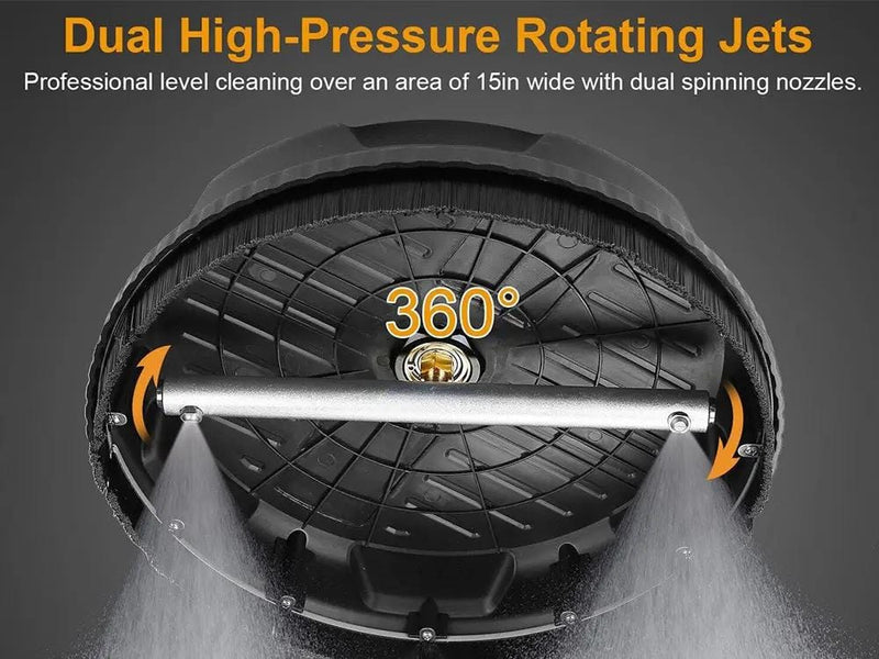 Loveliving Tools & Hardware Pressure Washer Surface Cleaner Loveliving 15 Inch Pressure Washer Surface Cleaner