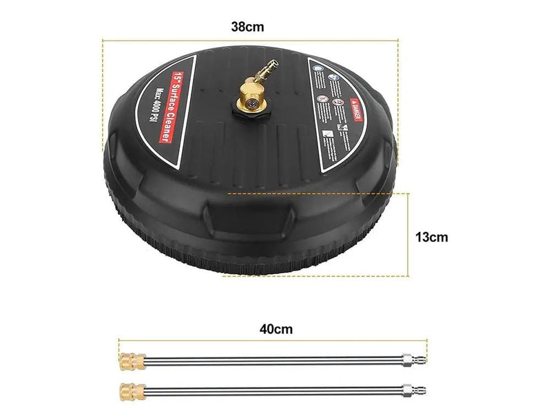 Loveliving Tools & Hardware Pressure Washer Surface Cleaner Loveliving 15 Inch Pressure Washer Surface Cleaner