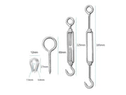 Loveliving Tools & Hardware 30m Wire Rope Cable Hooks Hanging DIY Kit 30m Stainless Steel Wire Rope Kit With Hooks Ferrules