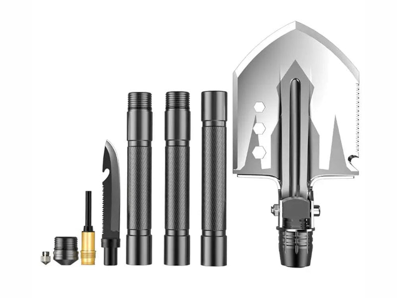 Loveliving Outdoor & Camping Folding Multifunction Survival Shovel Folding Survival Shovel Multitool Kit for Camping
