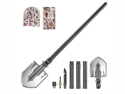 Loveliving Outdoor & Camping Folding Multifunction Survival Shovel Folding Survival Shovel Multitool Kit for Camping