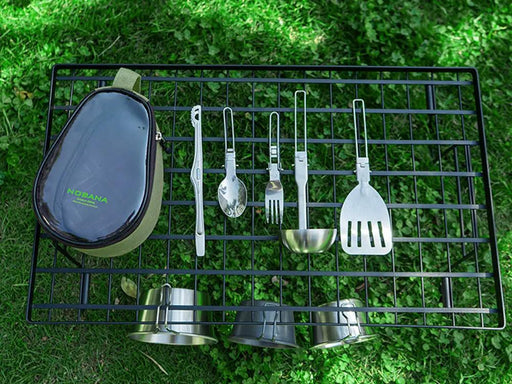 Loveliving Outdoor & Camping Outdoor Kitchenware Set with Storage Bag Outdoor Camping Kitchen Utensils Set Storage Bag