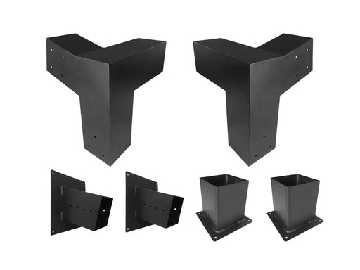 Loveliving Pergola 15°Slanted Wall Mount Pergola 3-way Bracket Kit 15°Slanted Wall Mount Pergola 3-way Bracket Kit