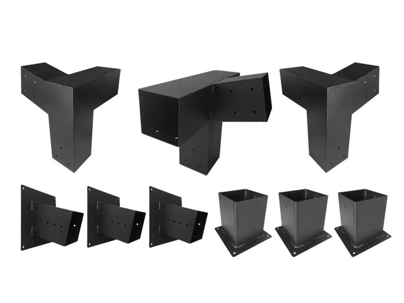 Loveliving Pergola 15°Slanted Wall Mount Pergola Bracket Kit 15°Slanted Wall Mount Pergola Bracket Kit