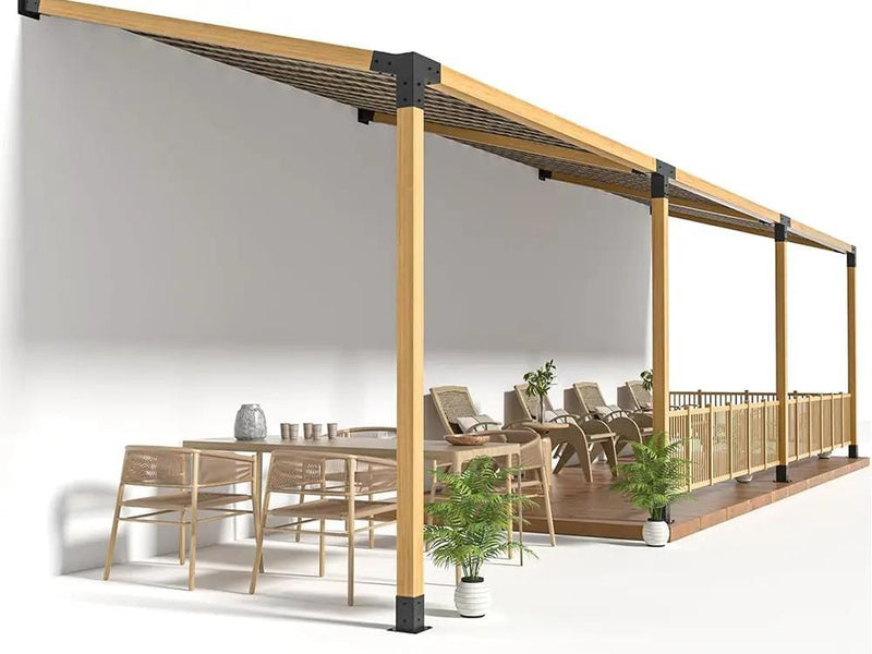 Loveliving Pergola 15°Slanted Wall Mount Pergola Bracket Kit 15°Slanted Wall Mount Pergola Bracket Kit