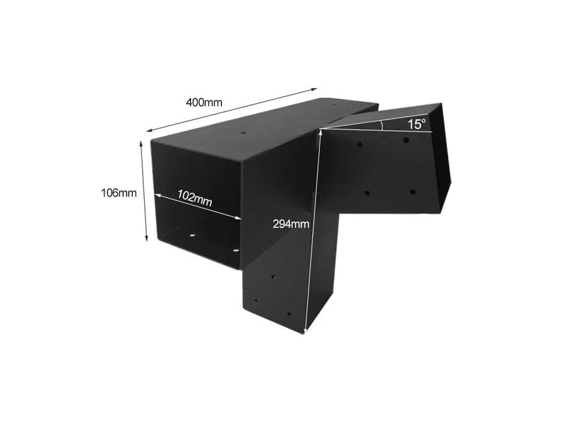 Loveliving Pergola 15°Slanted Wall Mount Pergola Bracket Kit 15°Slanted Wall Mount Pergola Bracket Kit