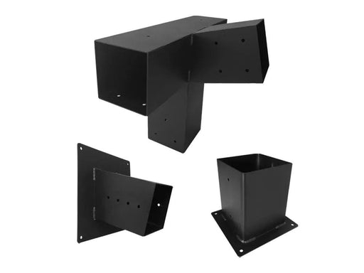 Loveliving Pergola 15°Slanted Wall Mount Pergola 4-way Bracket Kit 15°Slanted Wall Mount Pergola 4-way Bracket Kit