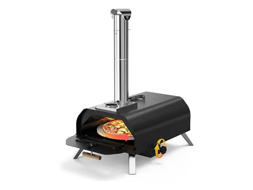 12" Portable Wood Pellet Pizza Oven with 360° Rotating Stone – view 1