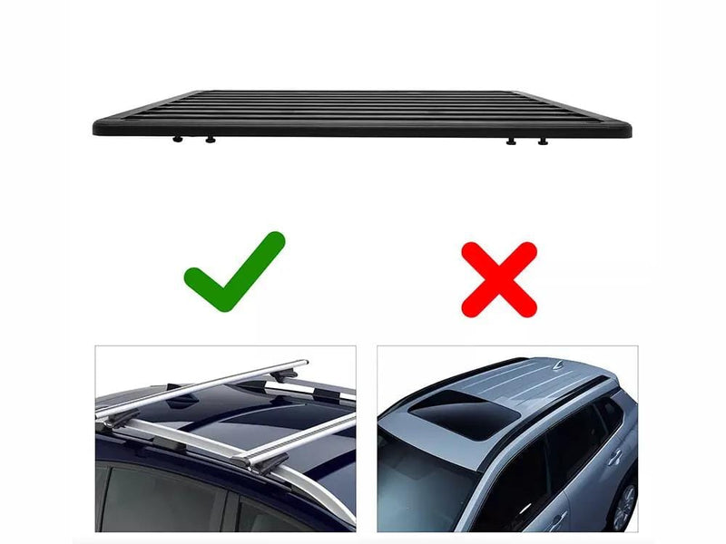 Loveliving Car Rack Car Roof Rack Platform 140 × 100cm Loveliving Premium Aluminum Roof Rack 140x100cm