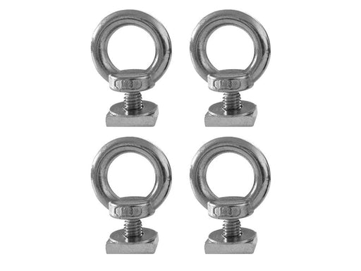 Loveliving 4 x 304 Stainless Steel Roof Rack M8 Eye Bolt-Silver 4 Pack 304 Stainless Roof Rack Eye Bolts M8 Silver