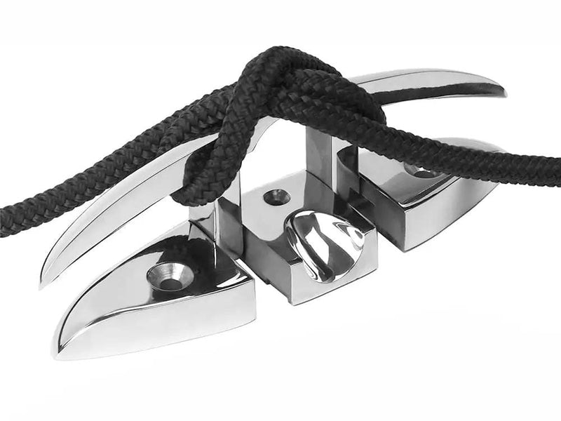 Loveliving Marine 316 Stainless Steel Pull Up Folding Cleat 316 Stainless Steel Folding Dock Cleat With Screws