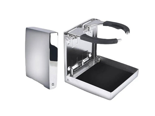 Loveliving Marine Stainless Steel Cup Holder for Boat Foldable Stainless Steel Boat Cup Holder With Pads