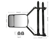 Loveliving 2PCS Adjustable Blind Spot Rear View Mirrors 2 Pack Adjustable Clip On Blind Spot Rear View Mirrors