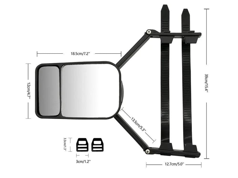 Loveliving 2PCS Adjustable Blind Spot Rear View Mirrors 2 Pack Adjustable Clip On Blind Spot Rear View Mirrors