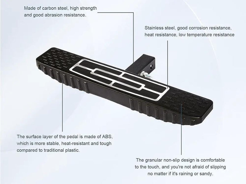 Loveliving Universal Trailer Tow Hitch Step Universal 2 Inch Trailer Hitch Step Dual Purpose Guard