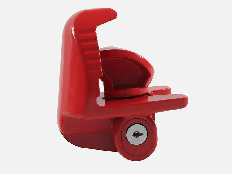 Loveliving Sports & Outdoor Universal Trailer Hitch Coupler Lock - Red Universal Red Trailer Hitch Lock With Keyed Lock