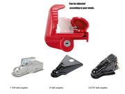 Loveliving Sports & Outdoor Universal Trailer Hitch Coupler Lock - Red Universal Red Trailer Hitch Lock With Keyed Lock