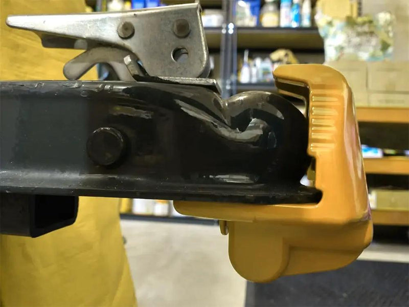 Loveliving Universal Trailer Hitch Coupler Lock - Yellow Universal Trailer Hitch Coupler Lock - Yellow