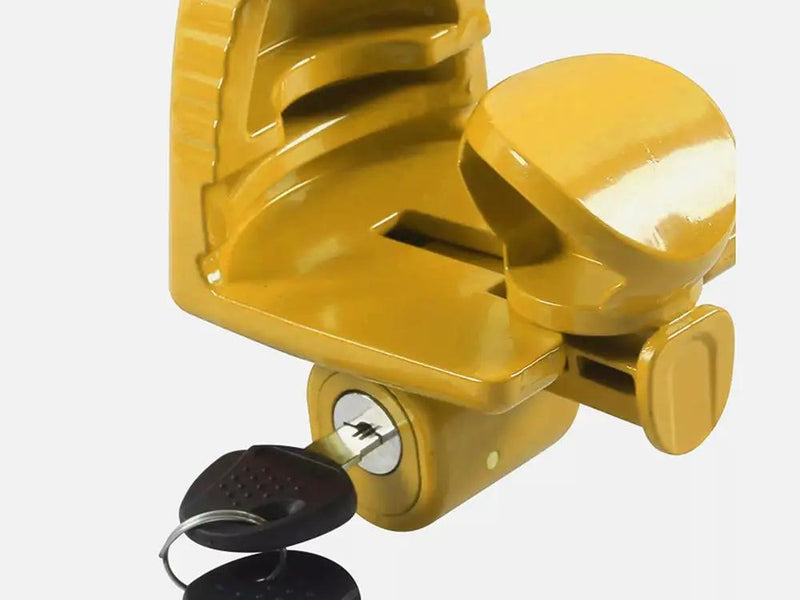 Loveliving Universal Trailer Hitch Coupler Lock - Yellow Universal Trailer Hitch Coupler Lock - Yellow
