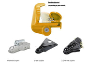 Loveliving Universal Trailer Hitch Coupler Lock - Yellow Universal Trailer Hitch Coupler Lock - Yellow