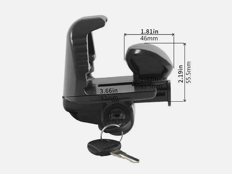 Loveliving Sports & Outdoor Universal Trailer Hitch Coupler Lock - Black Universal Trailer Hitch Coupler Lock Heavy Duty