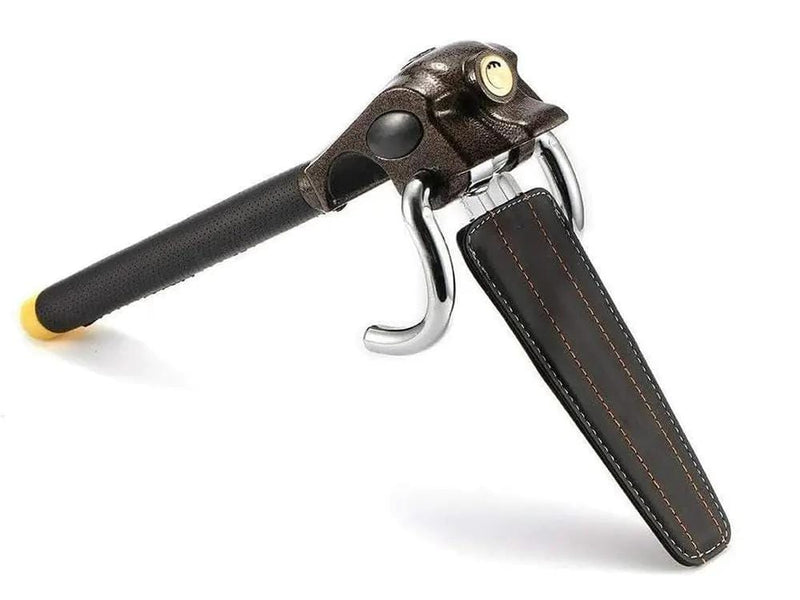 Loveliving Steering wheel lock- Black & Gold Loveliving Black Gold Steering Wheel Lock PU Leather