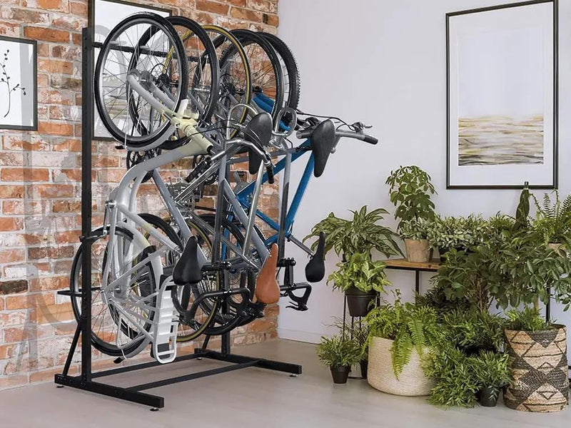 Loveliving Freestanding Bike Storage Rack for Garage Freestanding Bike Storage Rack Holds 5 Bikes