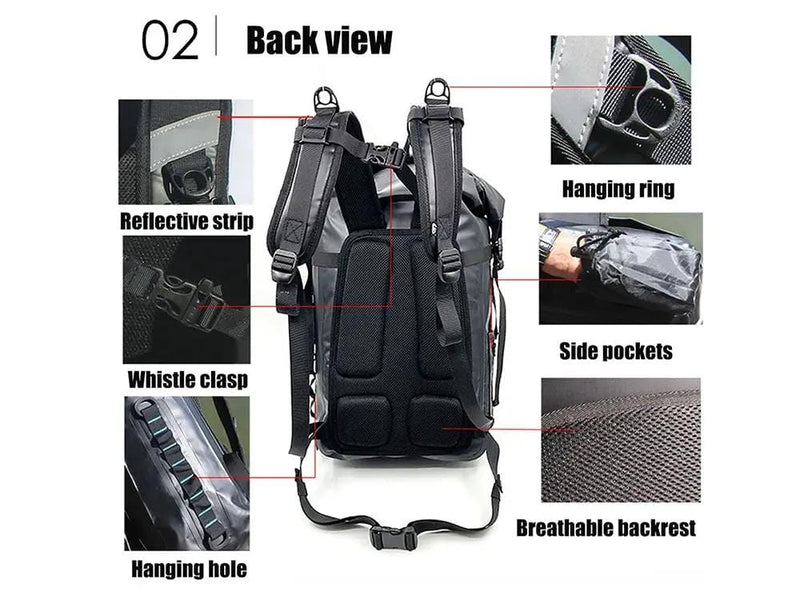 Loveliving 30L Sport Waterproof Dry Bag Backpack / Diving bag 30L Waterproof Dry Bag Backpack for Outdoor Adventures