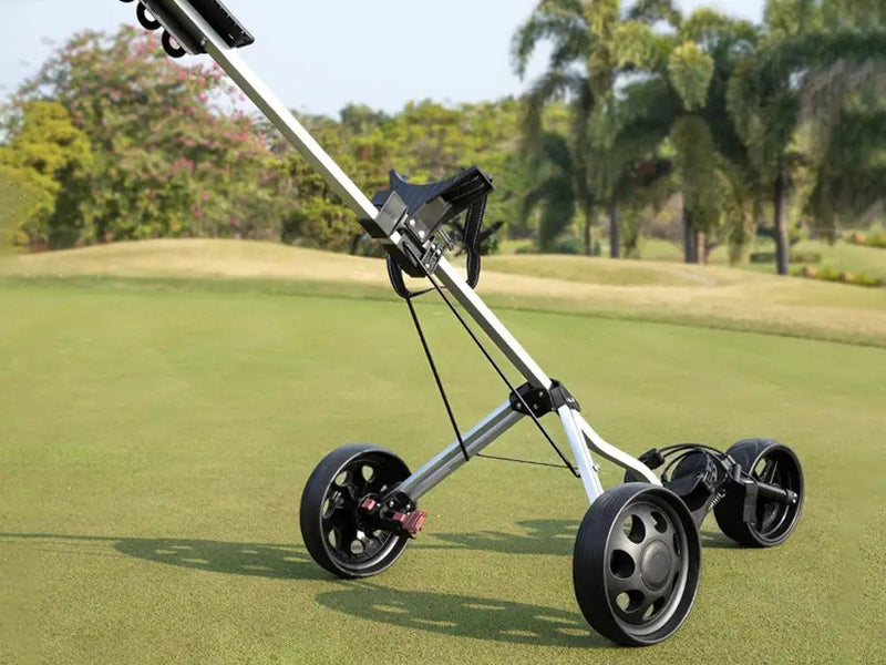 Loveliving PMG 3-Wheel Golf Trundler Three Wheel Golf Trundler Foldable Cart for Golf Bags